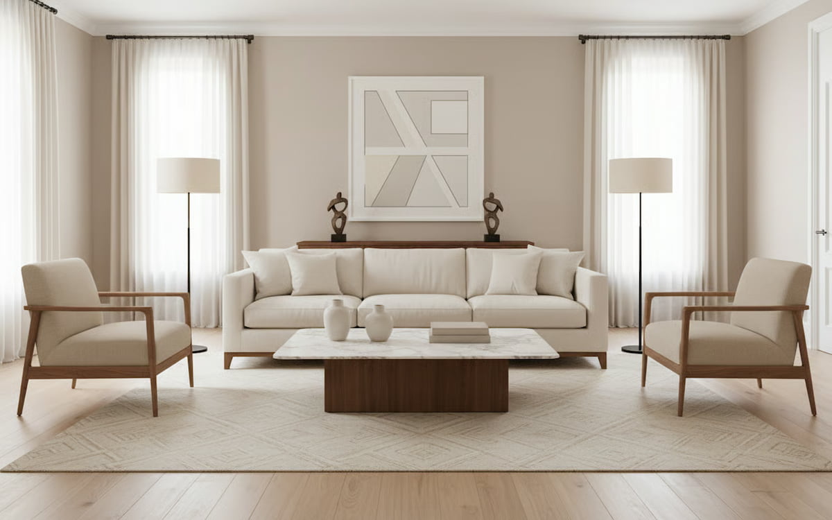 2 stil clasic modern - Ilustrarea principiilor fundamentale ale designului clasic modern cu accent pe simetrie si echilibru